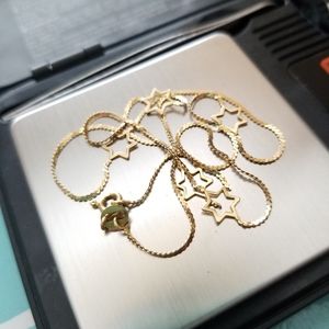 SOLD⛔18K SOLID GOLD STARS NECKLACE
